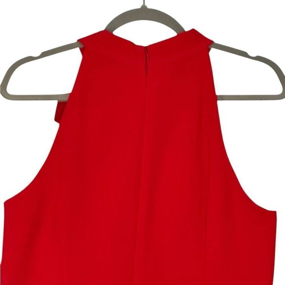 Vince Camuto Red Crepe Neck Tie Sleeveless Mini Dress | 12 - Picture 5 of 10